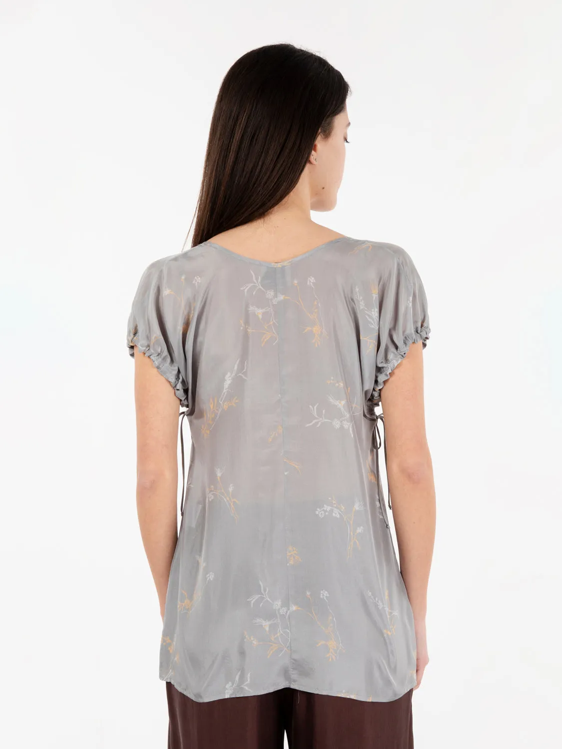 Blusa silk bouquet cenere