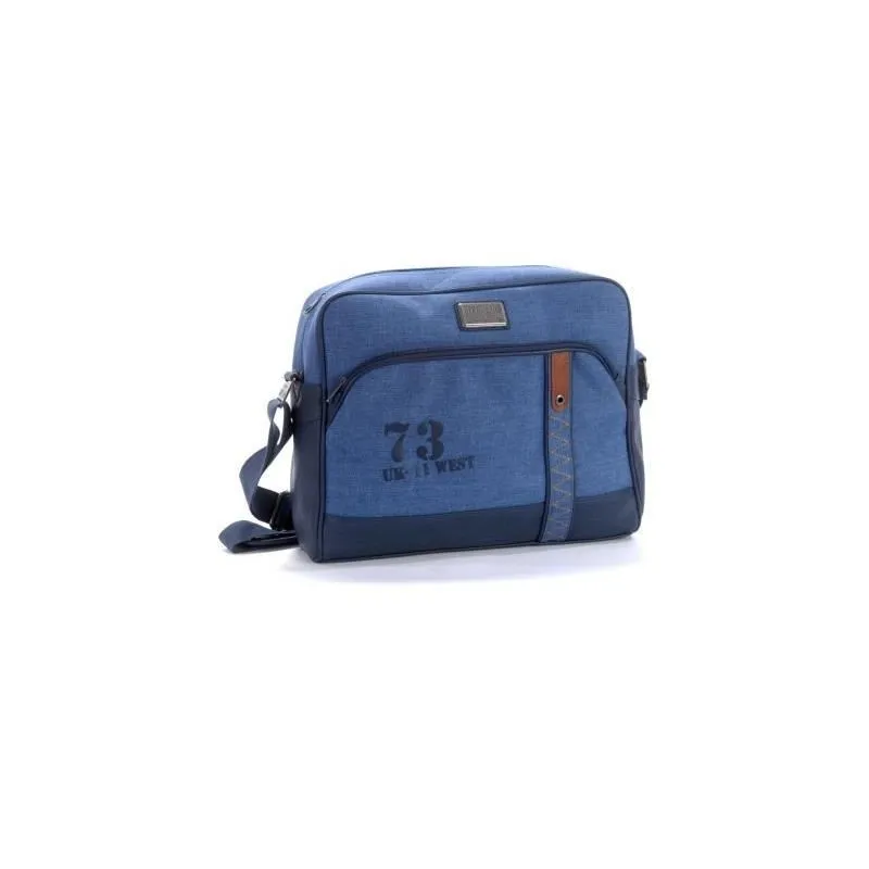 BORSA DA LAVORO CON TRACOLLA PEPE JEANS LONDON MEN 73 ORIGINAL BLU JEANS 39X31X11,5CM.PORTA PC 80%POLIESTERE 20%PU