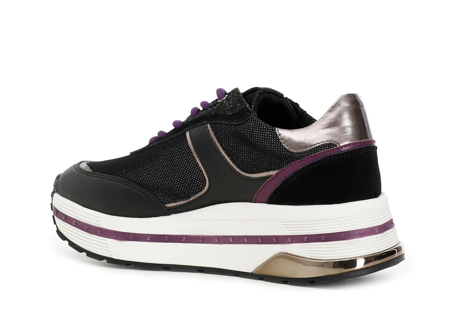 CafèNoir donna sneakers tessuto mesh e pelle