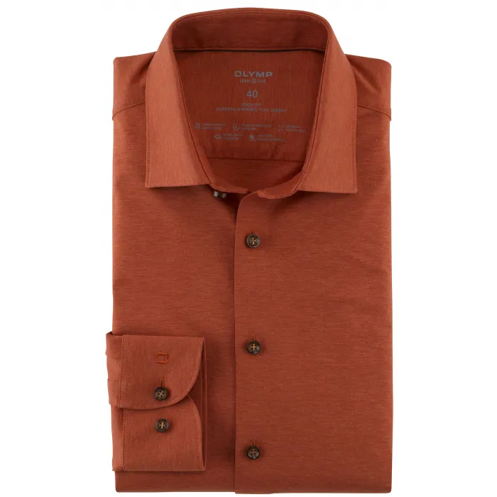 Camicia da lavoro OLYMP Level Five 24/Seven Rosso-arancio