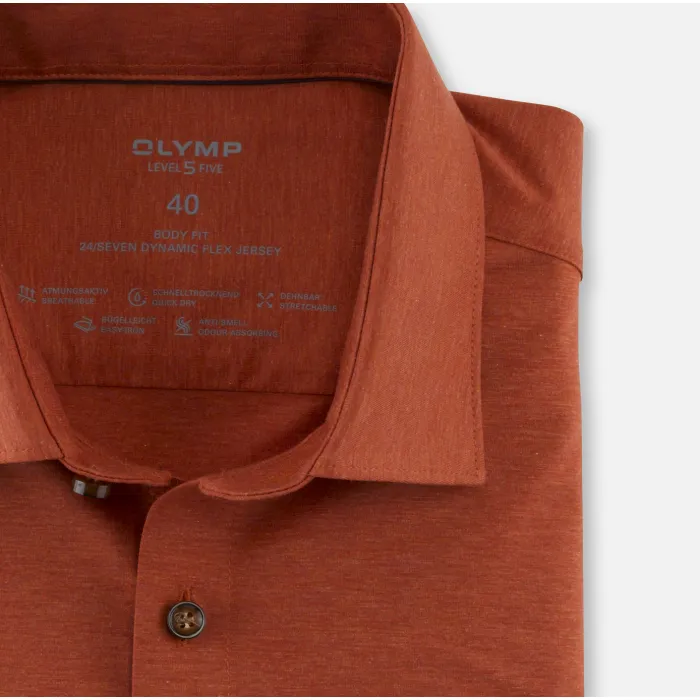 Camicia da lavoro OLYMP Level Five 24/Seven Rosso-arancio