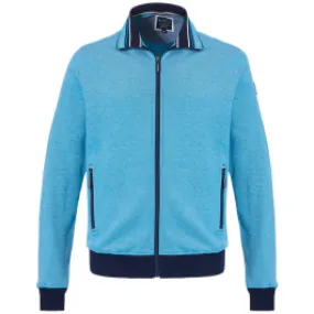 Cardigan Baileys con zip mini pois Azzurro