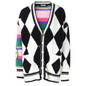 Cardigan Barrow bianco e multicolor