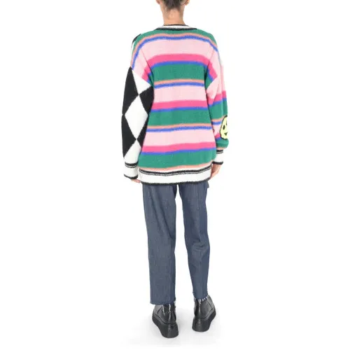 Cardigan Barrow bianco e multicolor