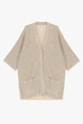   Cardigan lungo con maniche ampie     