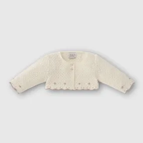 Cardigan Paz Rodriguez Cream/Misty Pink