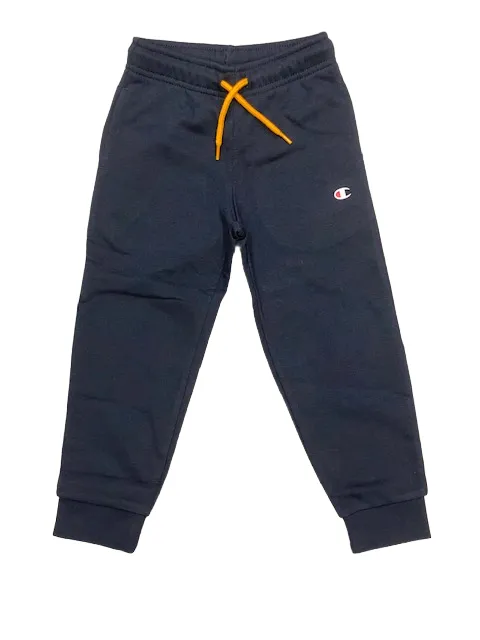 Champion boy's tracksuit in brushed cotton jacket with full zip and trousers with cuff 306180 BS501 NNY blue