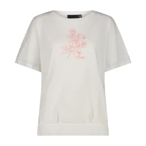 CMP   donna    T-shirt stampata con scollo ampio - col. A001