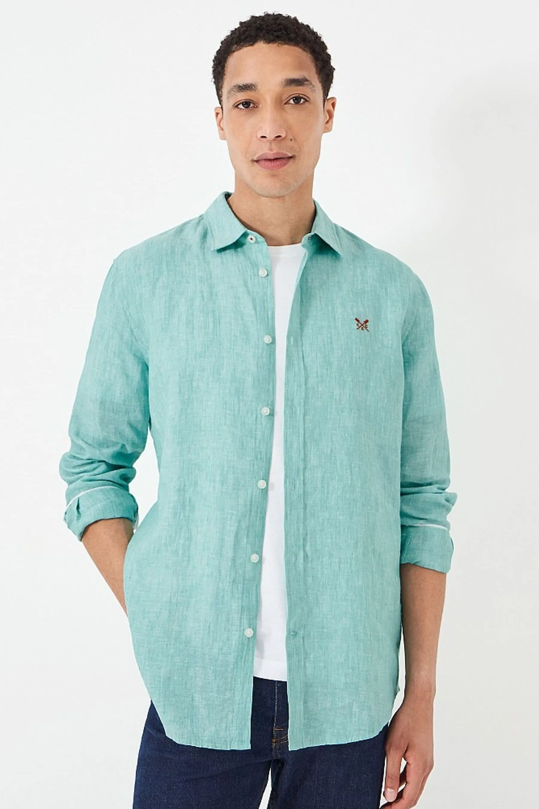 Crew Clothing - Camicia classica in lino con Manica lunga in lino