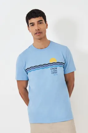 Crew Clothing - T-shirt stampata con tramonto