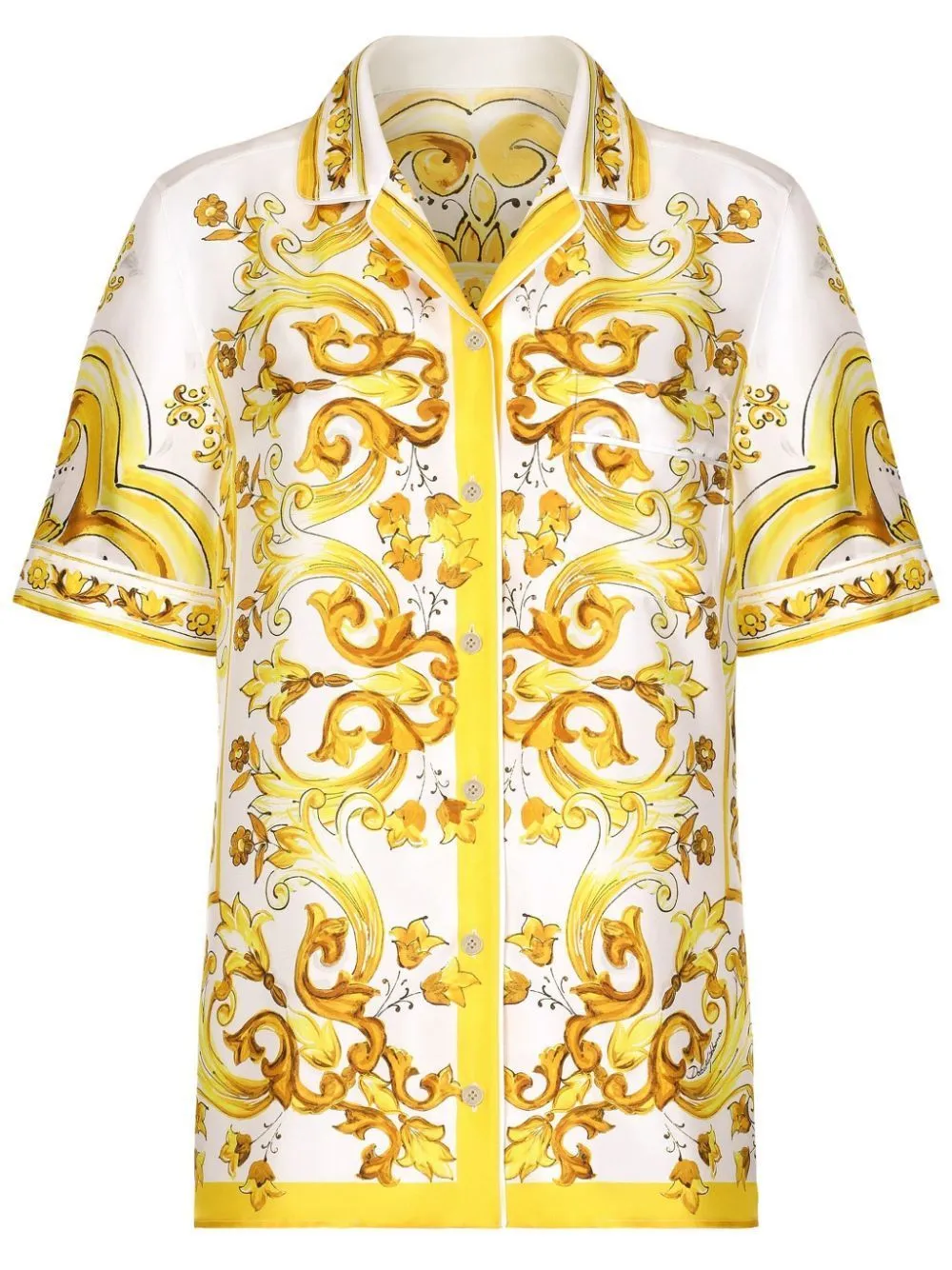 DOLCE&GABBANA Camicia in twill di seta