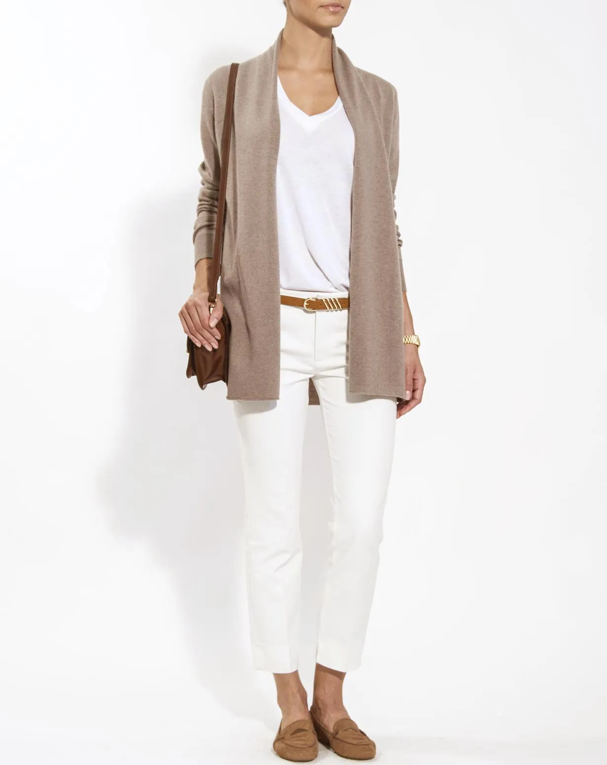 Donna Cardigan Lungo Aperto in 100% Cashmere