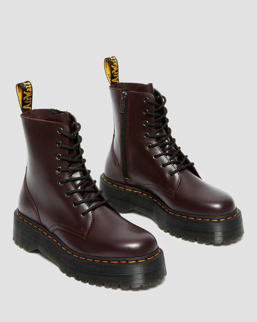 Dr. Martens high amphibian with wedge JADON Polished Smooth 27311626 burgundy 