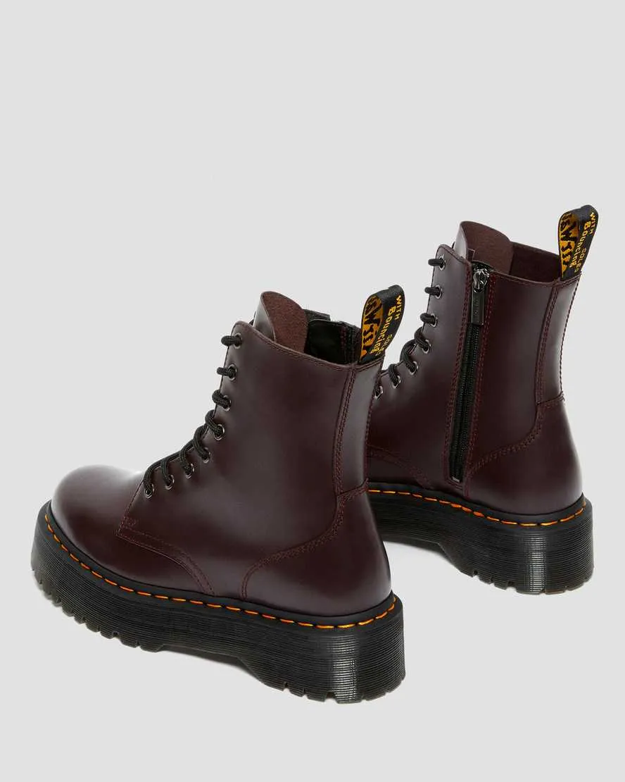 Dr. Martens high amphibian with wedge JADON Polished Smooth 27311626 burgundy 