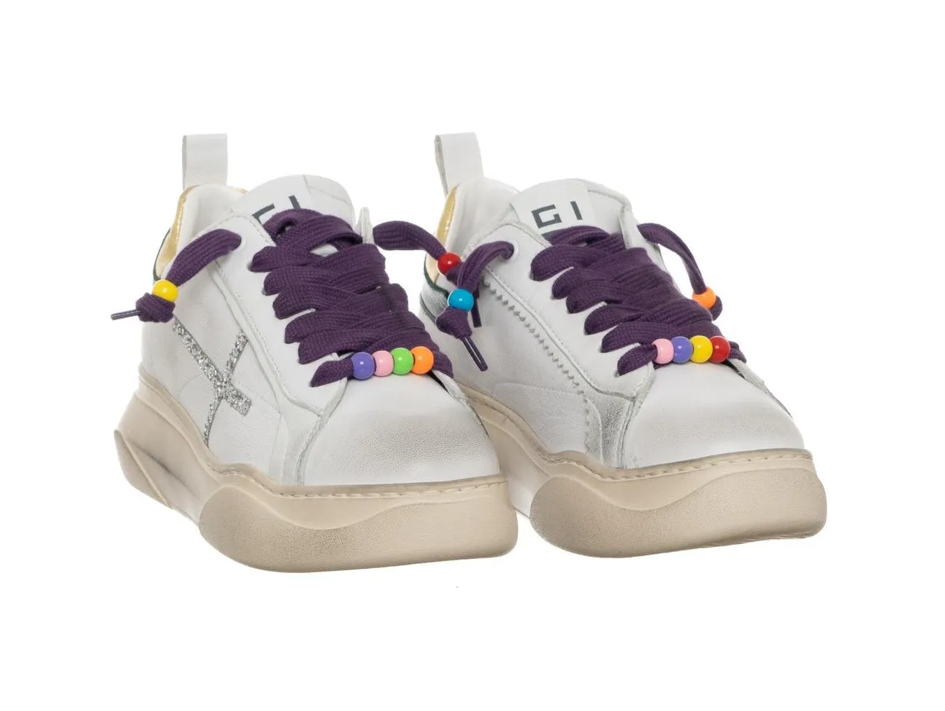 Gio+ Sneakers Giada con Palline Passalaccio Tomaia Pelle