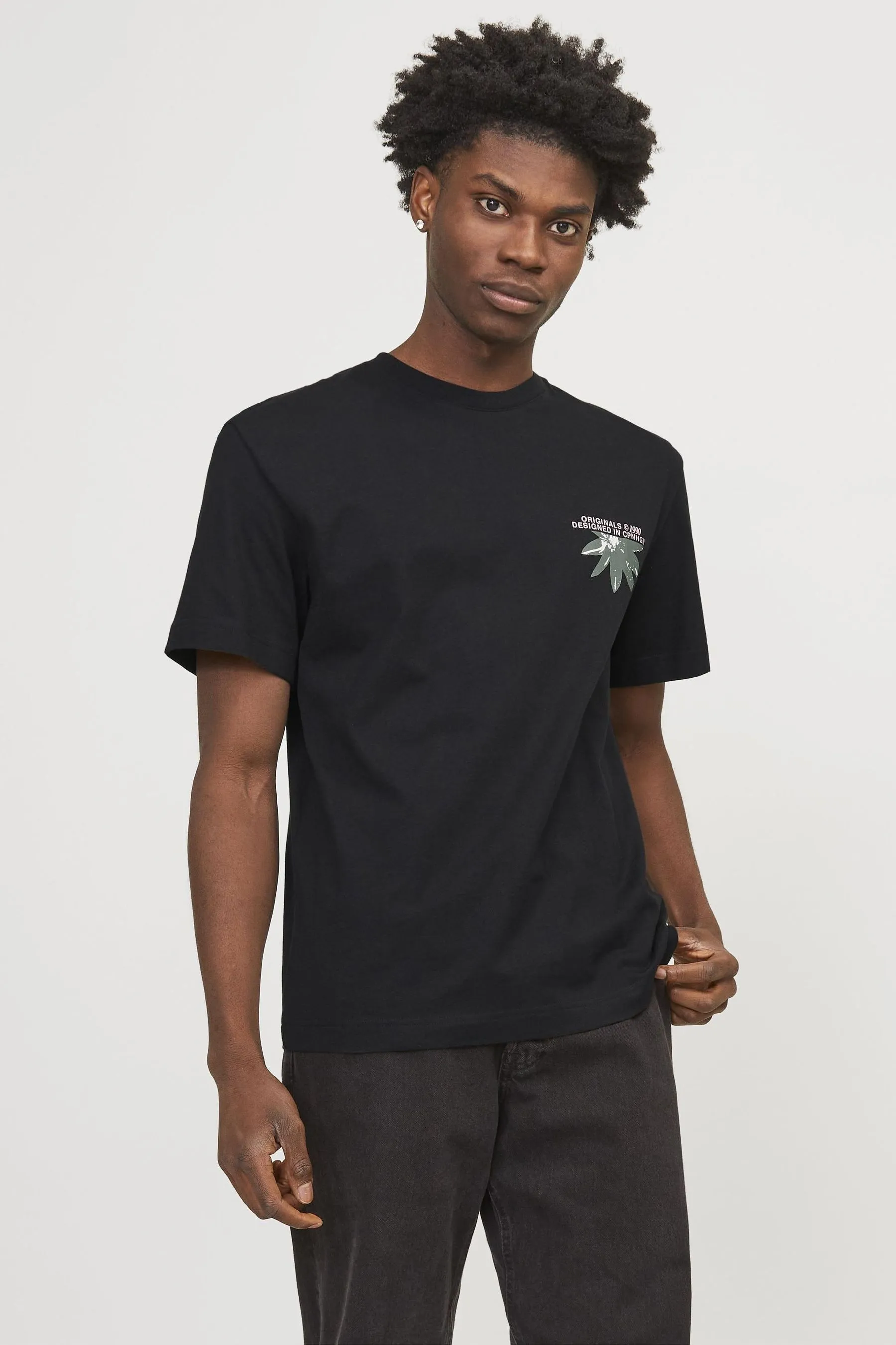 JACK & JONES - T-shirt stampata con stampa grafica sul retro