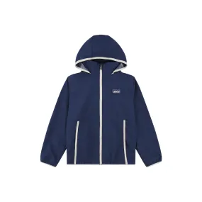 Levi's Kids Giacca a vento con cappuccio da bambino Stowaway 8EK396-BCF blu