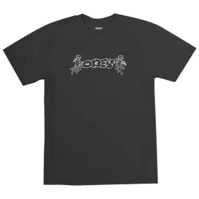 OBEY CHERUB THROWIE PIGMENT CHOICE BOX TEE - OFF BLACK