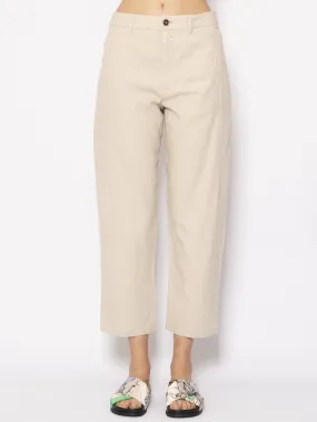 Pantaloni in Lino Beige