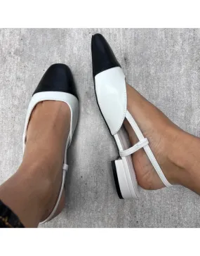 SLINGBACK BICOLOR BIANCA