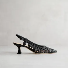 Slingback Intreccio Nero