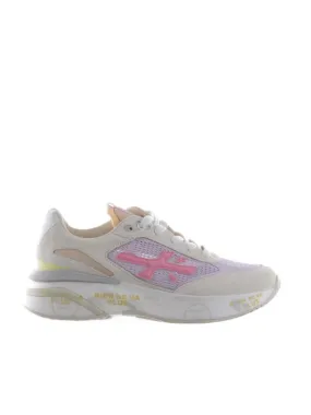 Sneaker in camoscio e nylon a rete