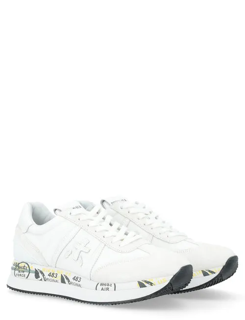 Sneaker Premiata Conny in pelle bianca