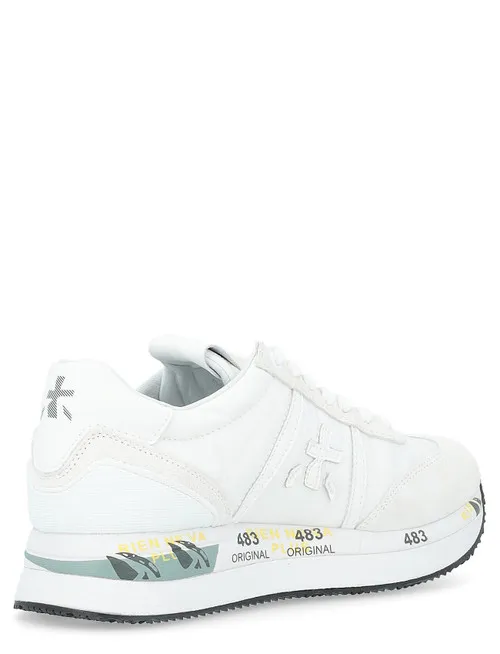 Sneaker Premiata Conny in pelle bianca