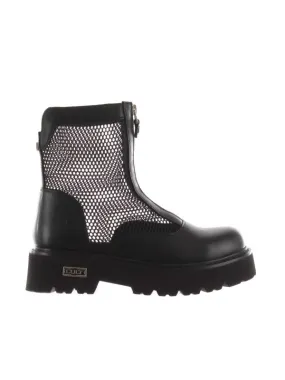 Stivaletto slash 4222 in pelle e mesh a rete