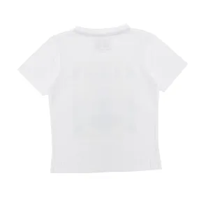 T-Shirt Bianca Stampata Bambino E Teenager