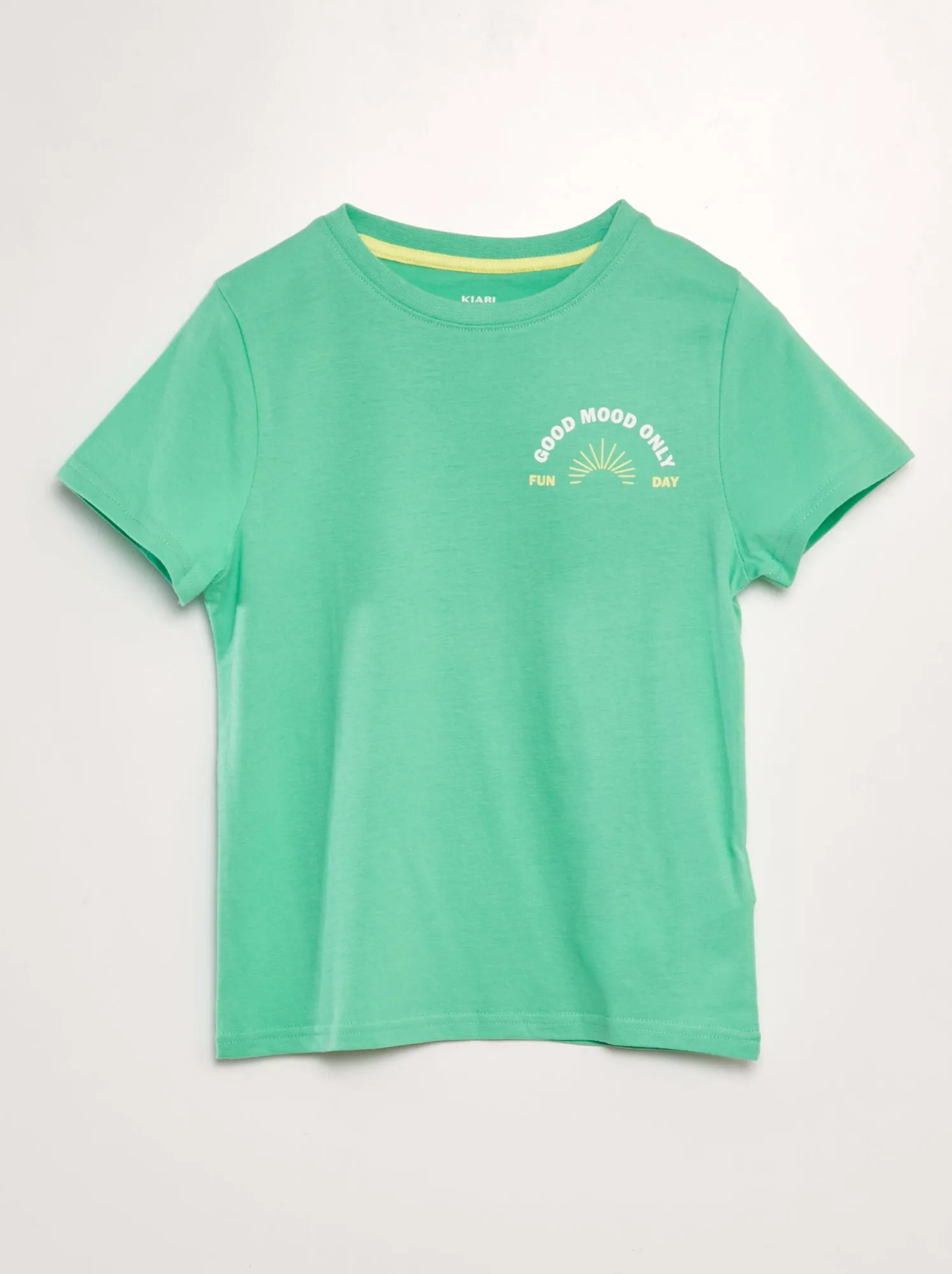 T-shirt stampata con scritte - VERDE