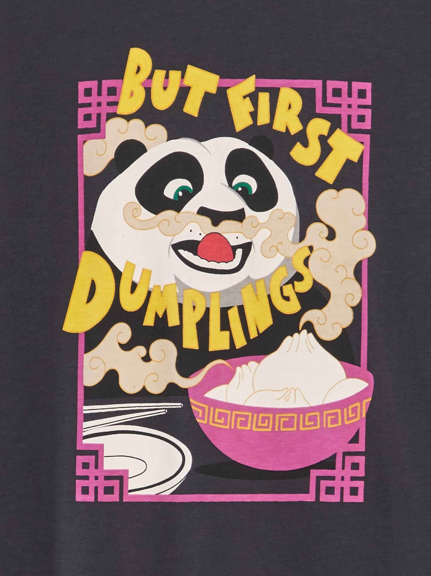 T-shirt stampata 'Kung-fu Panda' - GRIGIO