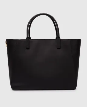 Valentino Borsa tote in pelle nera con logo VLogo Signature 5W2B0N98PWL